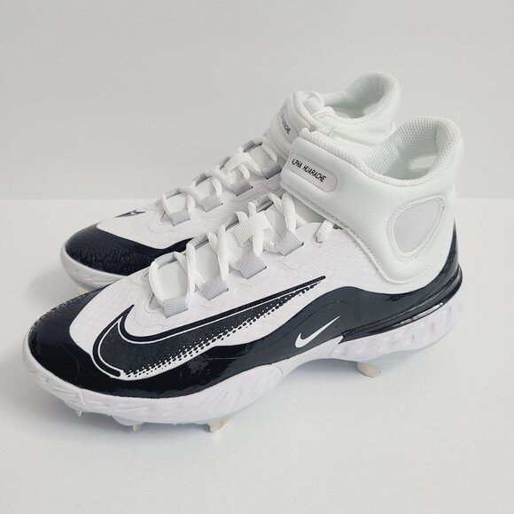 Nike Other - NEW Nike Alpha Huarache Elite 4 Mid Baseball Cleats FD2744-101 Size 8 White Blac
